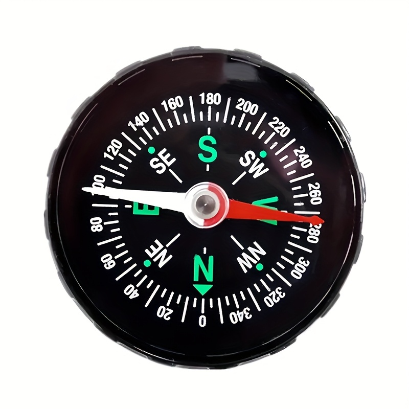 1pc Waterproof Outdoor Survival Compass, Durable Abs Portable Navigation Guide, Suitable For Hiking And Camping, With Clear Degree , Outdoor Navigation Portable Navigation