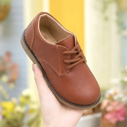 kids casual dress shoes JUMESG Boys Dress Shoes Toddler Boys Oxford Shoes Leather Lace up School Loafer Flats (Grey,42)