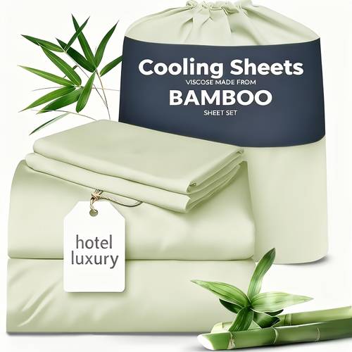 3 4pcs luxury cooling sheets bamboo bed sheets set queen size 1660tc ultra soft children sheet pillowcase sets deep pockets durable double stitching sleep for set great gifts