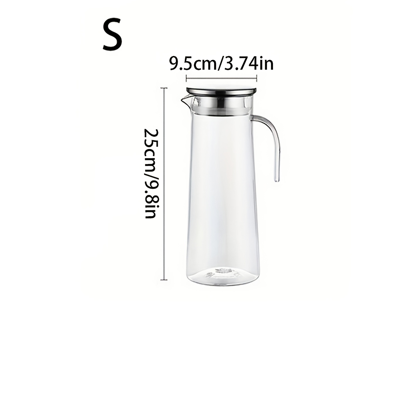 Image of 1pc Juice Jug With Handle, Home Use, Heat Resistant, For Iced Tea And Beverage, Large Capacity Container, Refrigerator Water Bottle, Bottle, Suitable For Home And Office Use