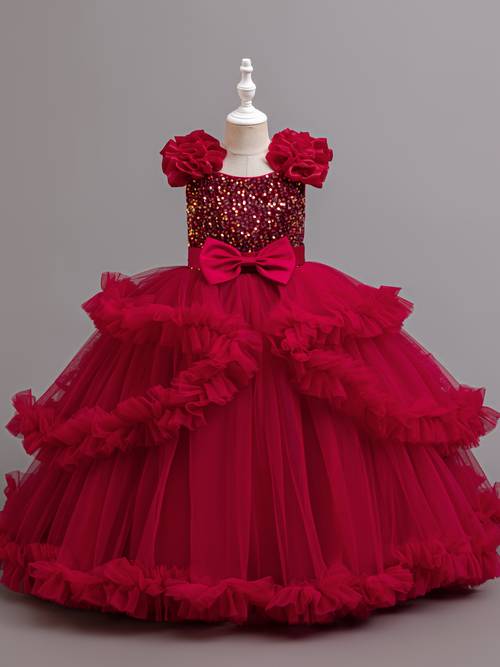 item picture girls evening gown long chiffon girl wedding dress carnival easter gift princess dress