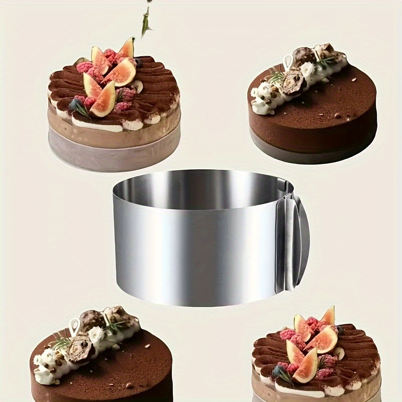 

Stainless Steel Telescopic Mousse Ring Cake Mold Size Adjusted 6-12 Inches - Mold Cake Edge