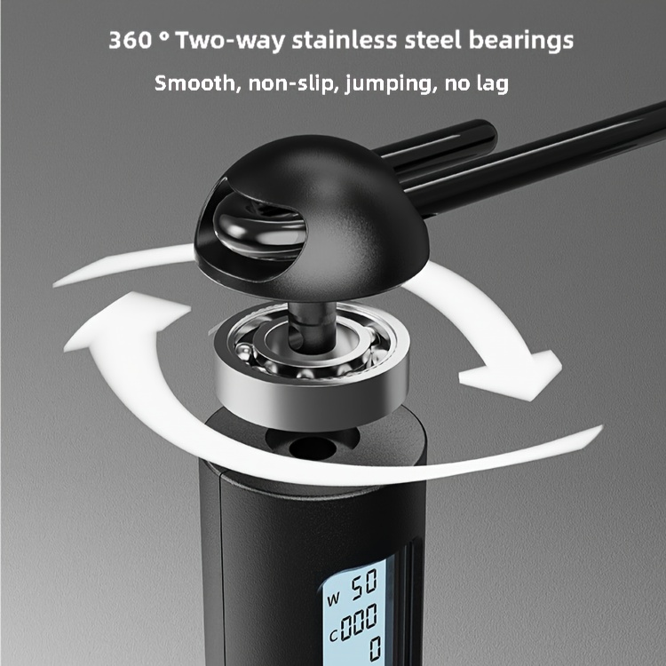 2-in-1 Smart Jump Rope - Weighted, Wireless & Wired, Counter Image 2