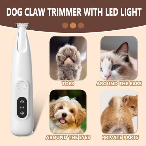 pet grooming electric hair trimmer trimmer with led light multi functional head eye ear facial trimmer tool pet hair trimmer trimmer pet grooming equipment pet supplies pet accessories pet grooming trimmer