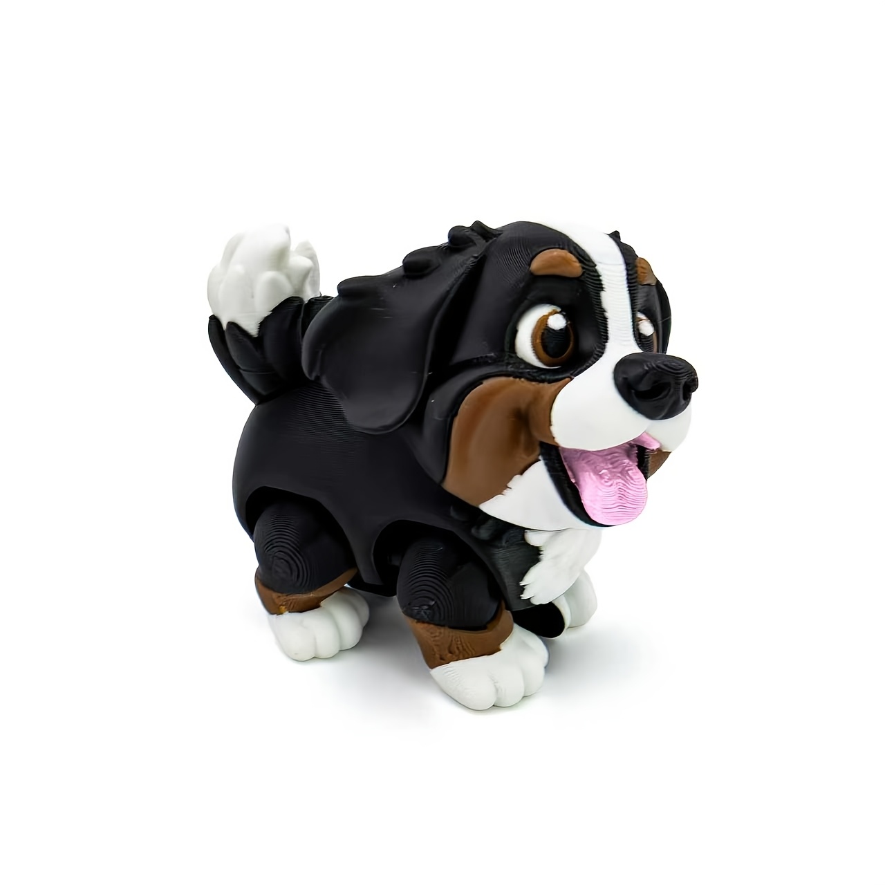 TEMU 3d Printed Movable Bernese Toy, Articulated Joint Cute Puppy Sculpture Toy, Desktop Decoration Gift, Tabletop Ornament, Birthday Holiday