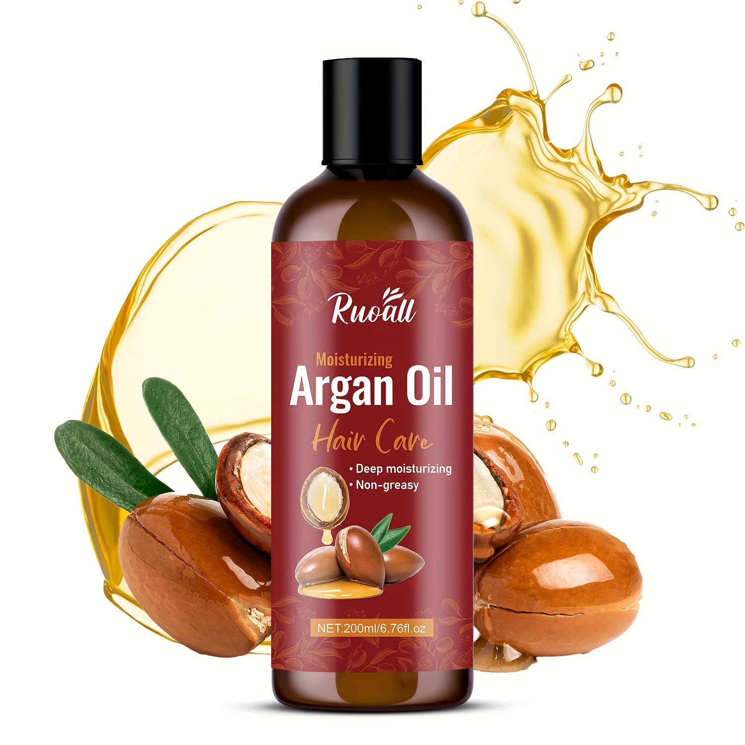Image of Moroccan Argan Oil 200ml - And From Morocco - Cosmetic Argan Oil Grade For Nail, Face, Hair And Body