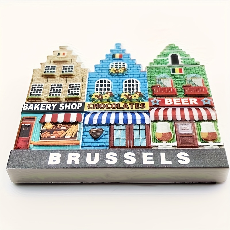 Brussels, Belgium Message Board Shop Cultural Souvenir Craft Gift Magnet Refrigerator Magnet