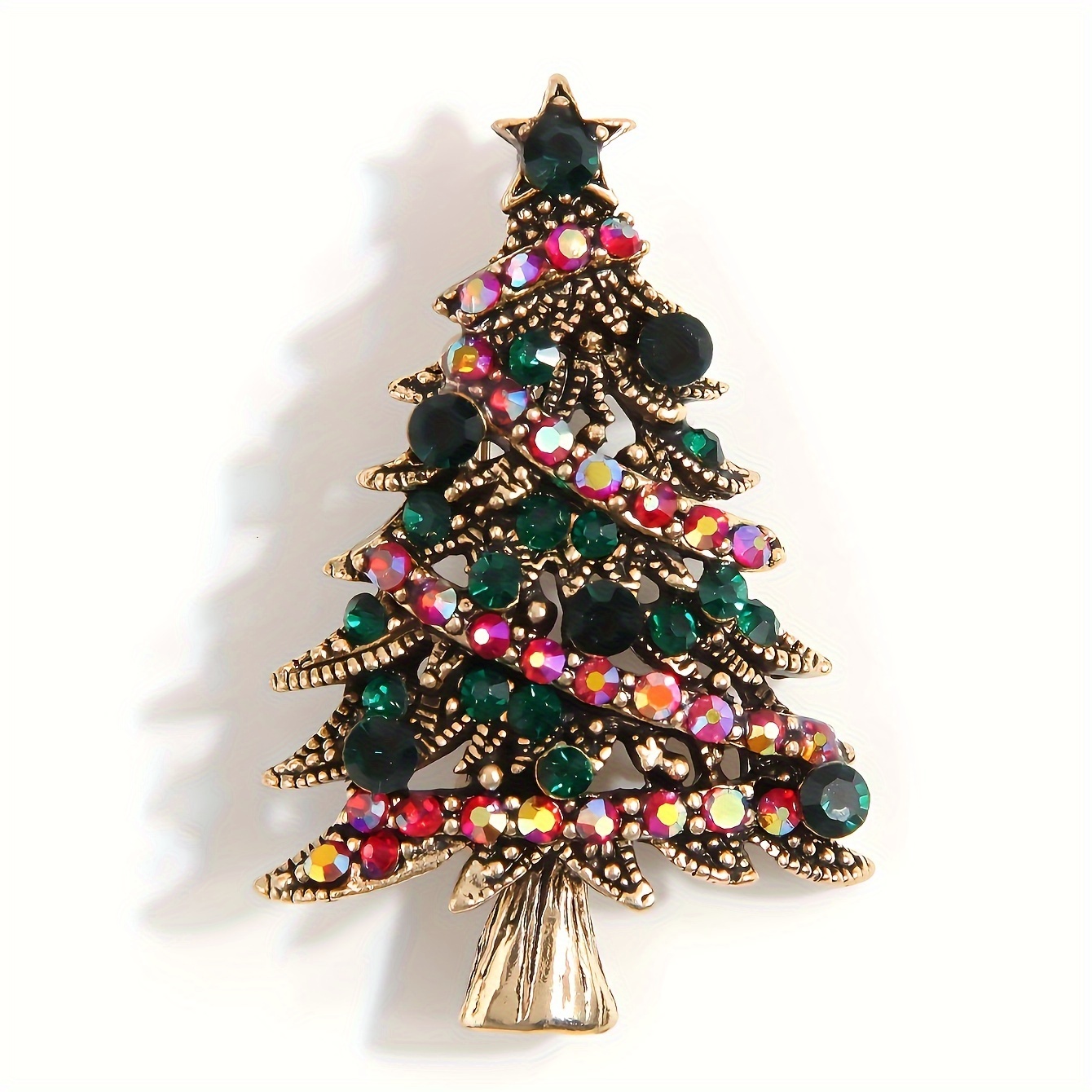 

Vintage Christmas Tree Brooch Pin, Classic Accessory, Holiday Parties And Gifts