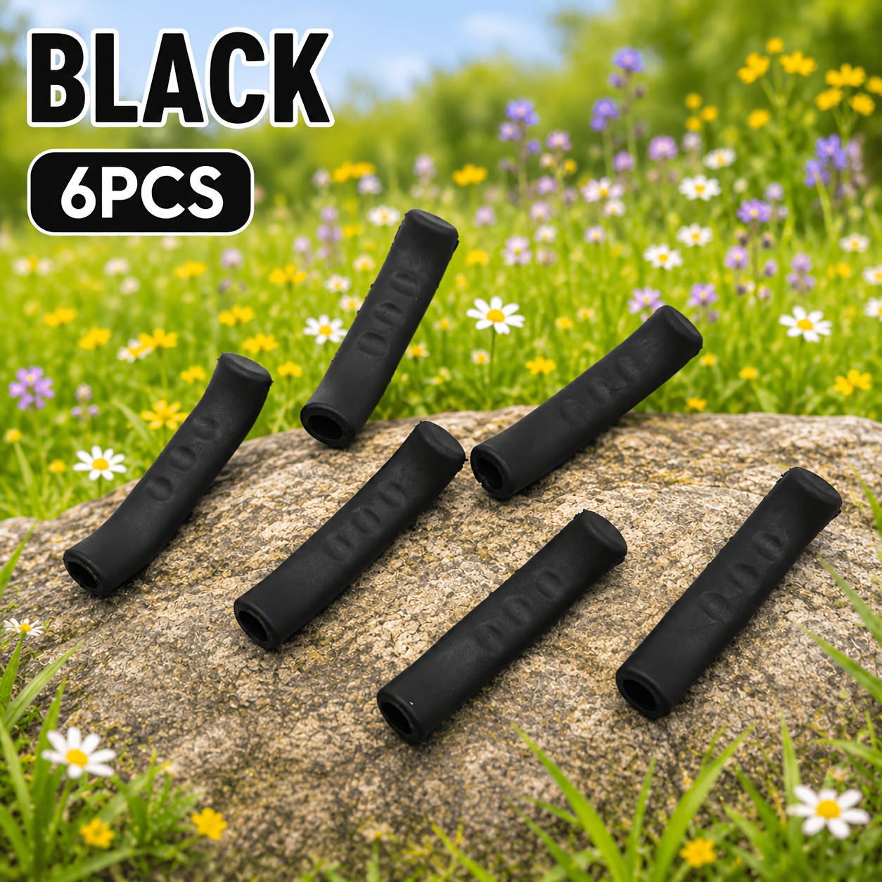 TEMU 3 Pairs Of Colorful Fashionable Bicycle Brake Grips For Modification, 5 Colors , Ultra-lightweight Design, Anti-slip And Shock-absorbing,