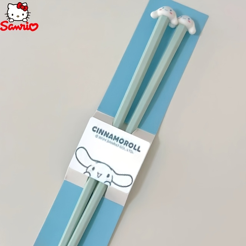 Image of 1-pair Hello Kitty, Cinnamoroll & My Melody Chopsticks - Cute Anime Utensils Suitable For, & Collectors, Iconic Dining (holiday Gift)