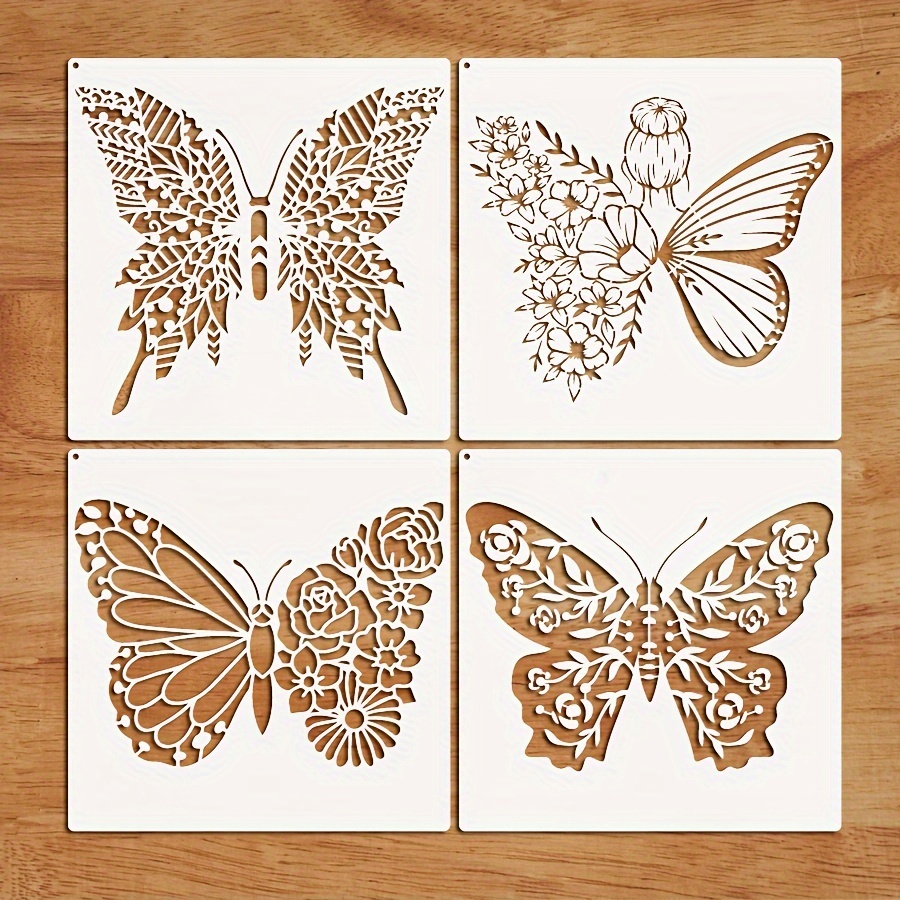 1pc Plantilla Pintura Mariposa 11.8x11.8 Pulgadas Plantilla - Temu