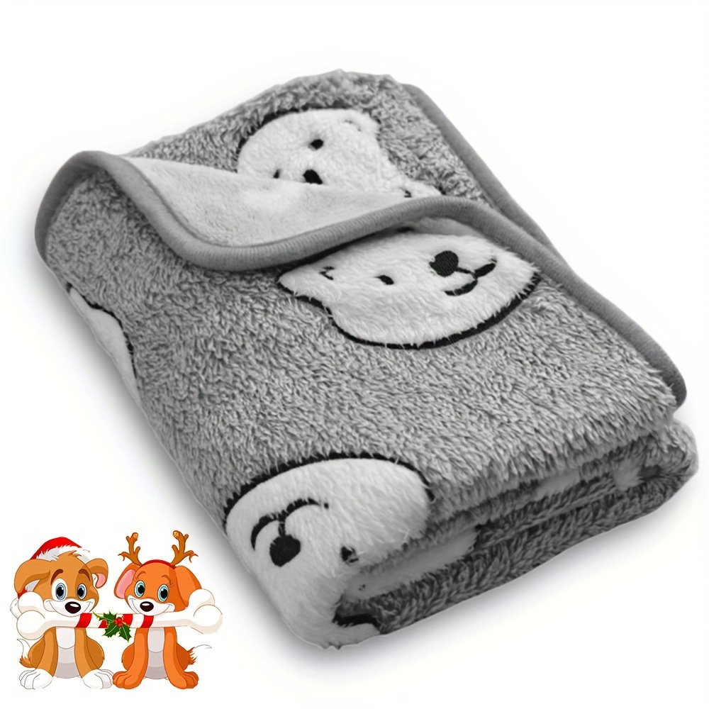 

Ultra- Fleece Pet Blanket For - Cozy, Warm, And Machine Washable With Adorable Cartoon Design