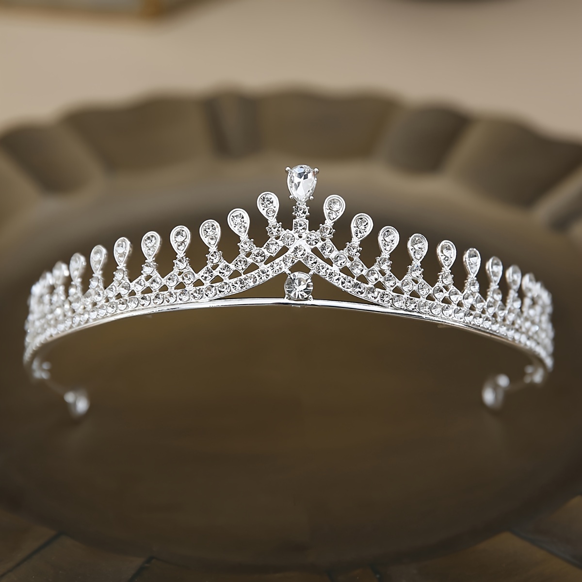 vintage princess tiara headband sparkling bridal - Temu Bahrain display picture 1