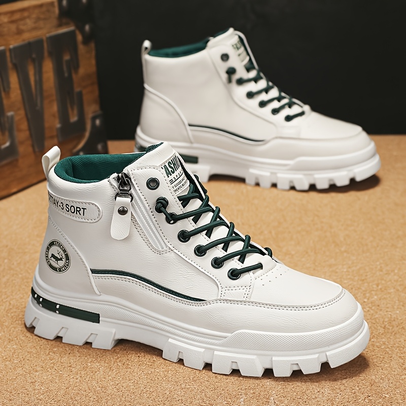 Zapatos deportivos casuales versátiles para hombre | Parte superior de EVA de media caña, suela de goma, cierre de cordones, color sólido, aptos para todas las estaciones y uso diario