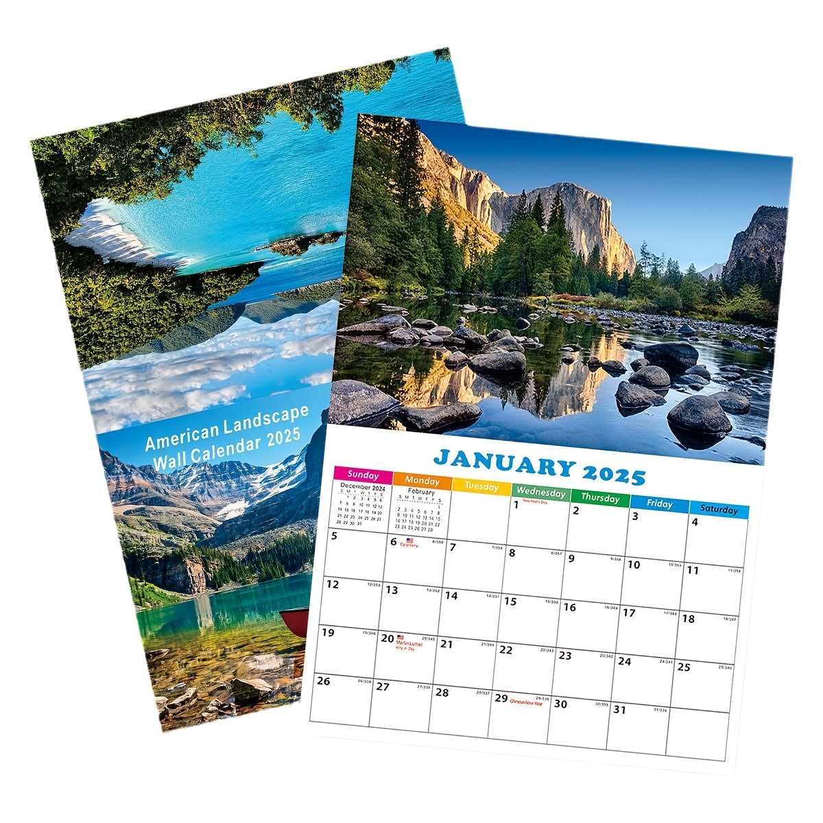 

2025 Landscape Calendar, Daily View, English Text - Ideal For Office And Home Decor, Perfect As Festival Gifts