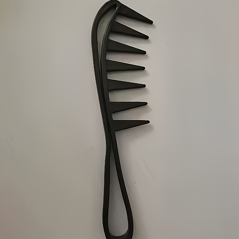 1pc Large Anti-static Salon-grade Wide Tooth Plastic Comb, Ideal For Hair And Curly Hair Care, Healthy Grooming, Suitable For All Hair Types, Ergonomic Finishing Comb