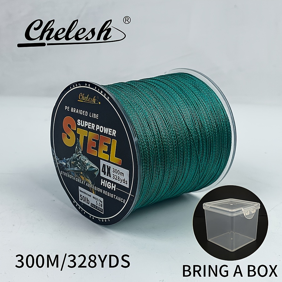 Braid Fishing 300M Braided Fishing Line Super Strong Solid Color PE Material Line (Grey, 6.0), Gray