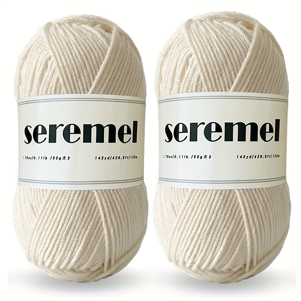 TEMU 2pcs Crochet Yarn 100g (280 Yards), Soft 4-ply Acrylic Yarn Skeins, Yarn For Crocheting And Knitting