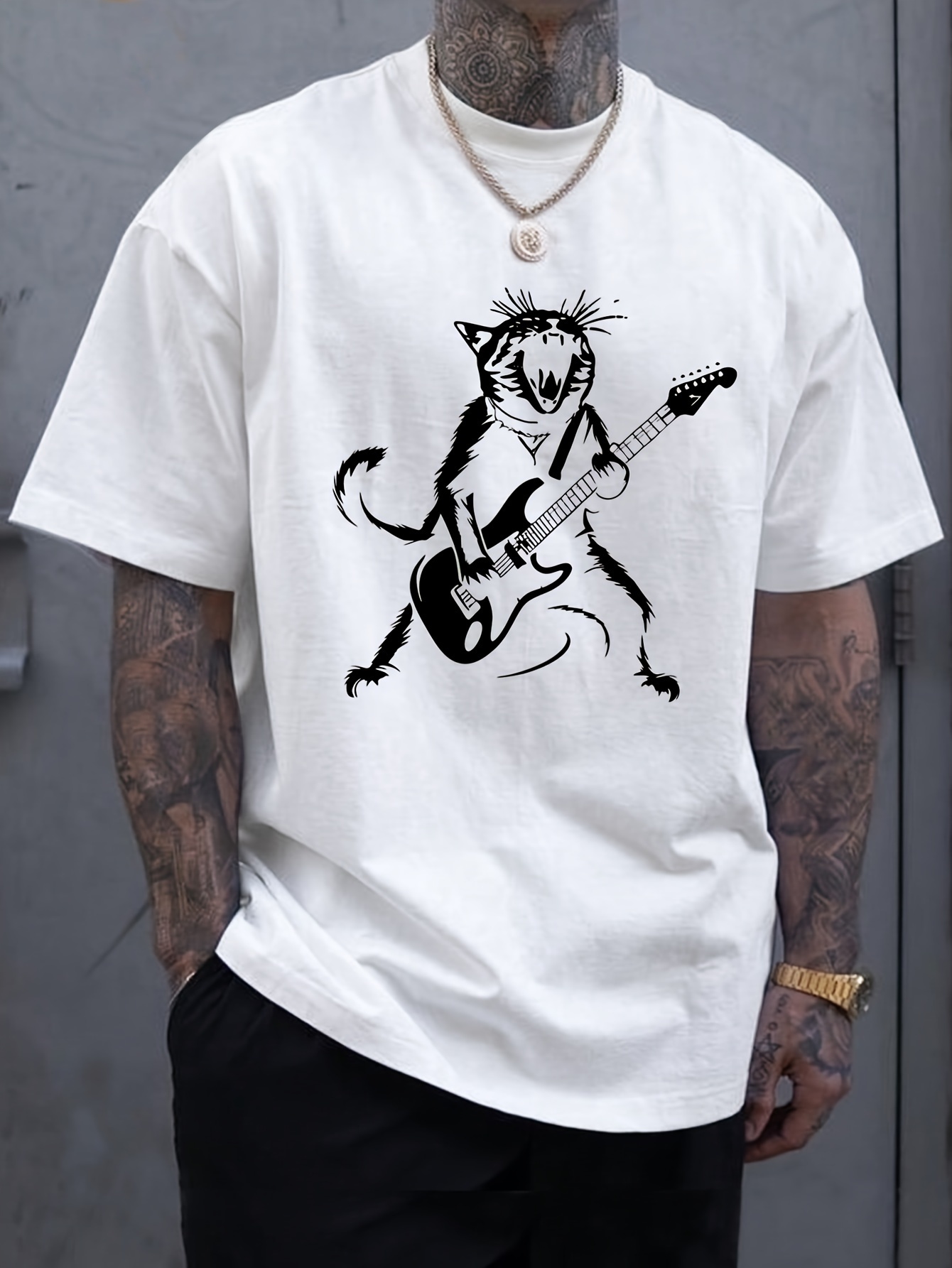 T Shirt With Guitar - Temu
