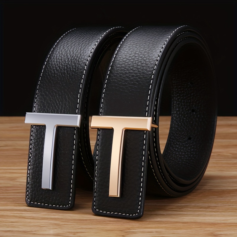 Double Sided Head Layer Leather Belt for Couples