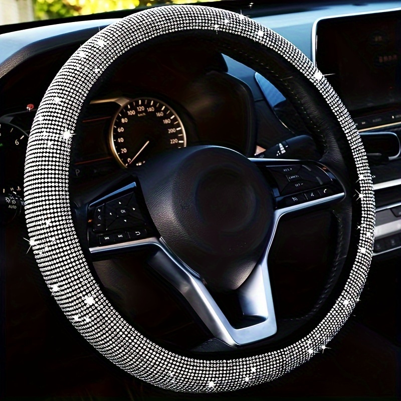 

Elastic No Inner Ring Artificial Full Drill Car Steering Wheel Cover