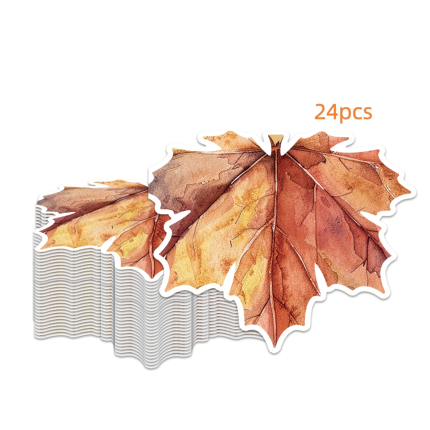 TEMU 24pcs Pack Autumn Maple Leaf Napkins Suitable For Thanksgiving, Table Decorations With Maple Leaf Patterns, Disposable Paper Napkins For ,
