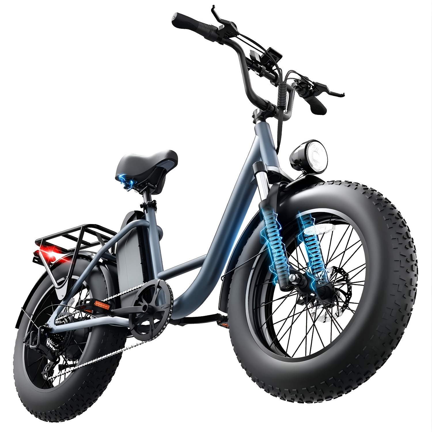 Image of E20 Pro 2026 Upgrade Electric Bike: 48v 15.6ah Battery For 110km Range. 80n.m Powerful Motor, 20*4" Wide Tires & Full Suspension For Urban And Off-road Riding