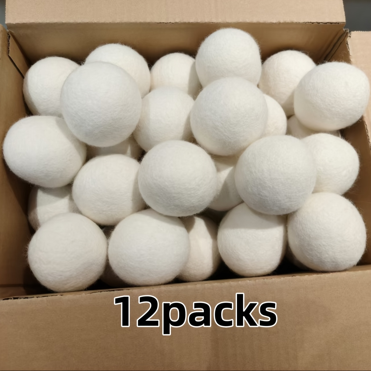 E-shop Trocknerbälle - 12 Stück - Premium Natürlicher - Ausgezeichnet - Alternative zu Trocknerblättern - Wäschebälle für den Trockner