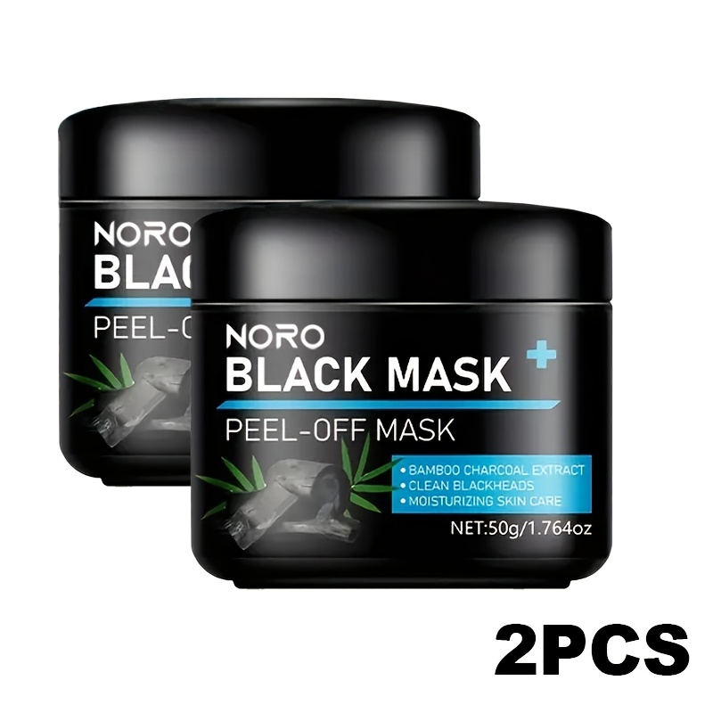 Image of 2pcs Bamboo Charcoal Masks, Tear-off Masks, Cleansing Masks, Tightening Pores, To Strawberry Nose, Making Skin And Translucent, Suitable For Oily Skin And Large Pores, 2