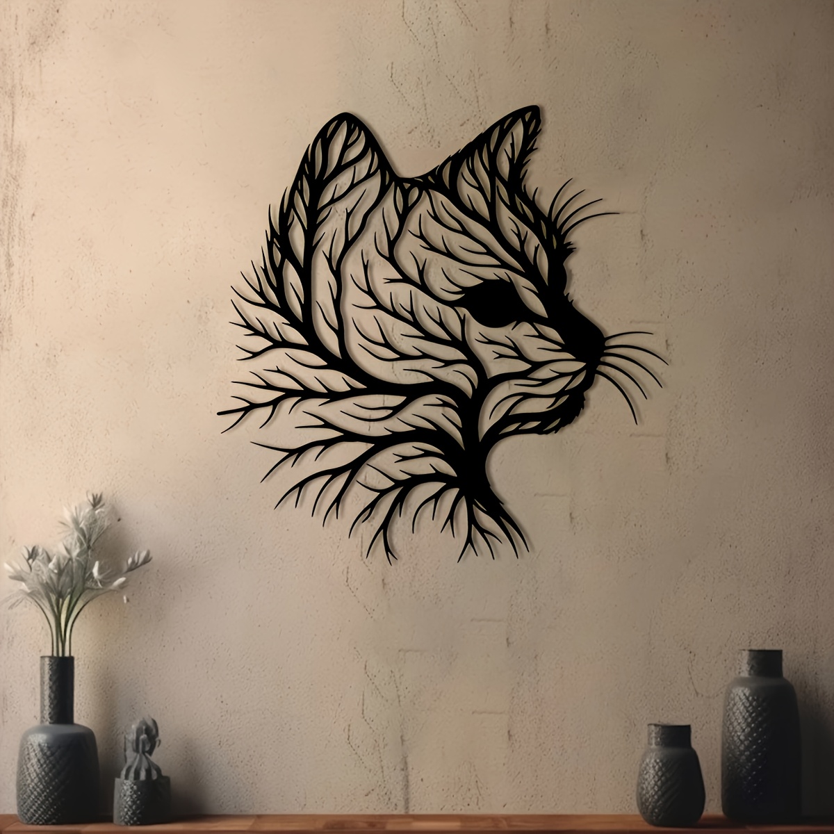 

1pc Cat Metal Wall Decoration
