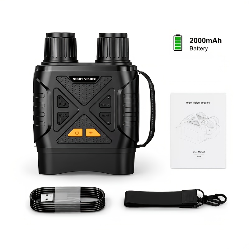 Image of 1080p Hd With Ips Screen, 9x Digital Zoom, Long Range, 2000mah Rechargeable Battery, Digital Night Vision Binoculars For Wildlife Watching, Camping, Hiking, Outdoor Exploration, Christmas, Halloween