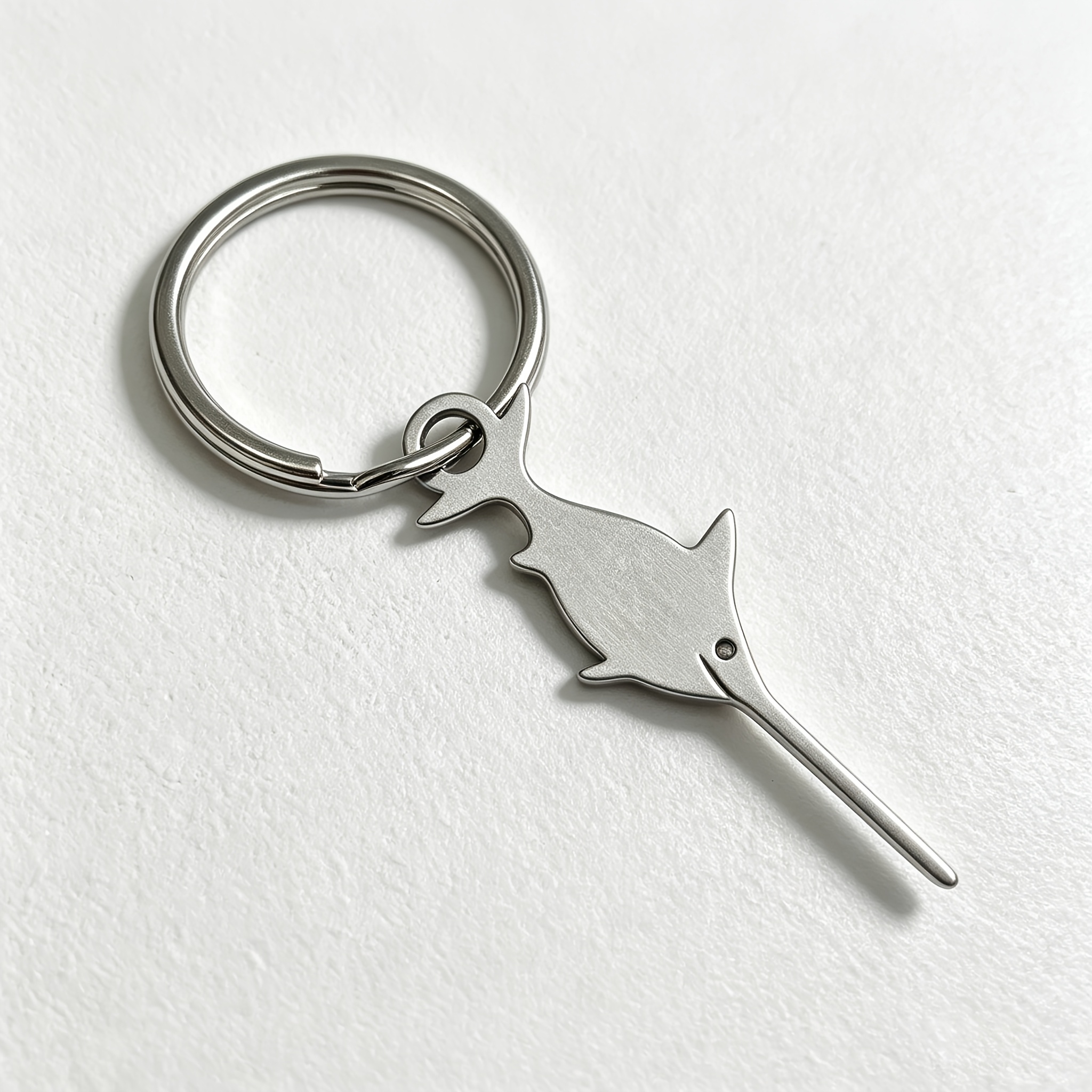 TEMU 1 Spillo espulsore SIM - in acciaio inossidabile a forma di pesce spada, stile universale, accessorio portachiavi minimalista, per spostamenti