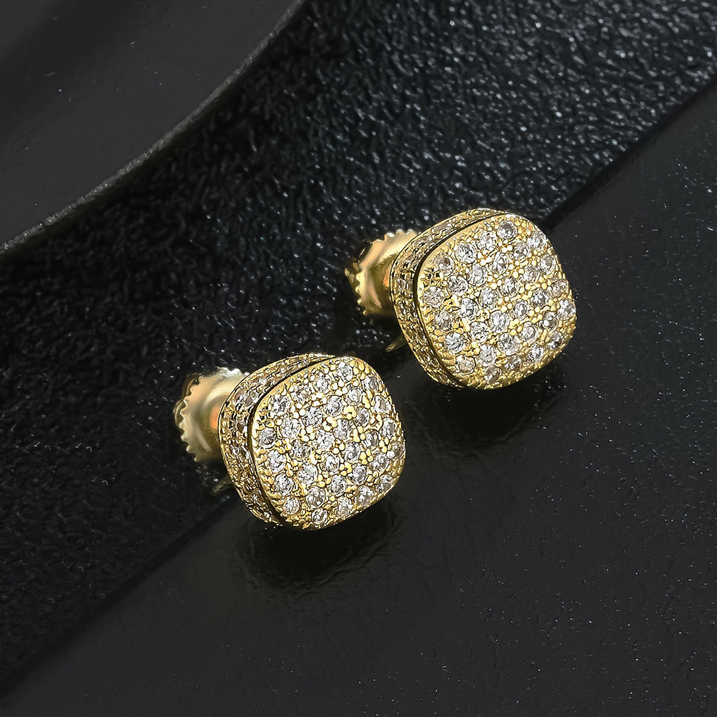 TEMU Boucles d'oreilles carrées 8mm Cadeau de Saint-Valentin Cadeau de mariage Cadeau d'anniversaire Cadeau d'anniversaire