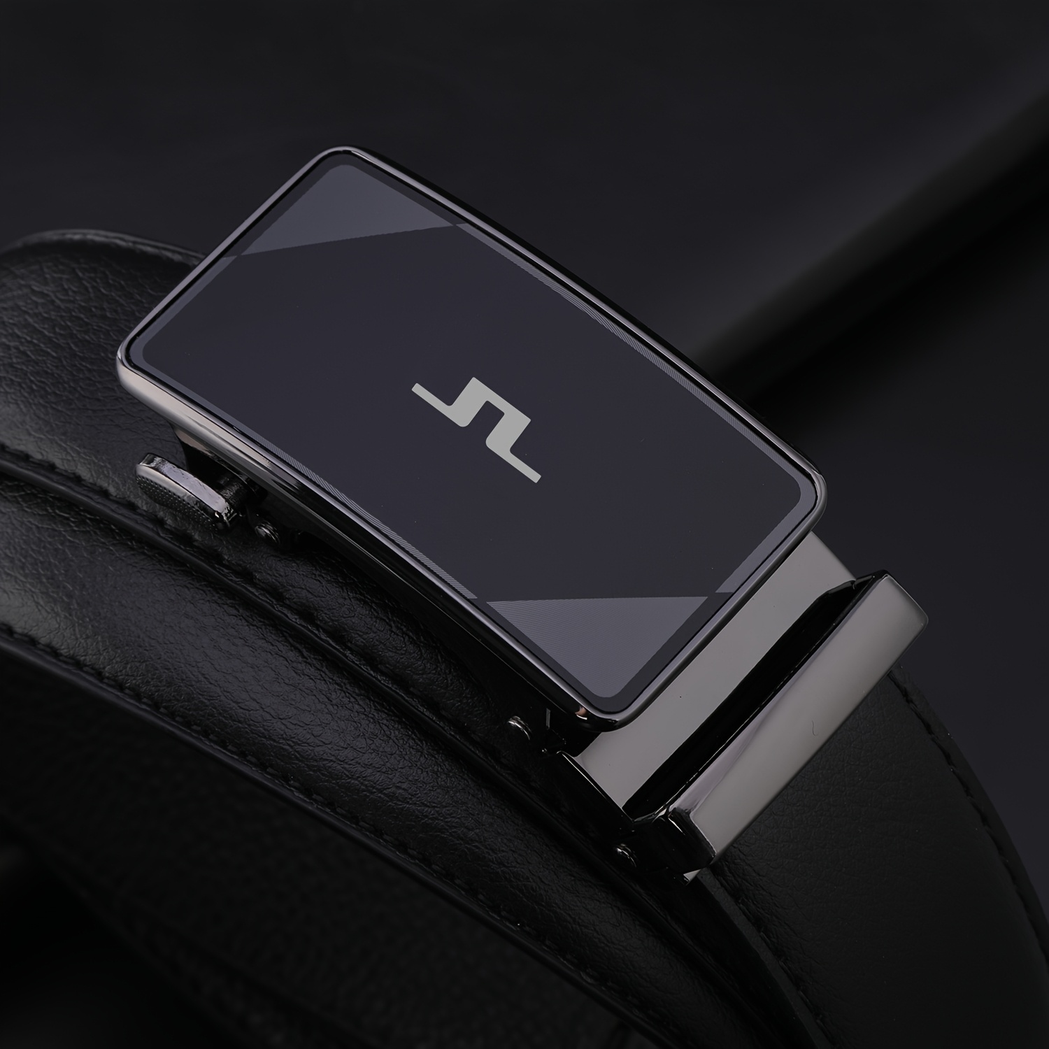TEMU J.lindeber Logo Men' Luxury Automatic Belt, One-button Adjustment For Super Convenience, Yet Luxurious, With A Flexible And Wear-resistant Belt