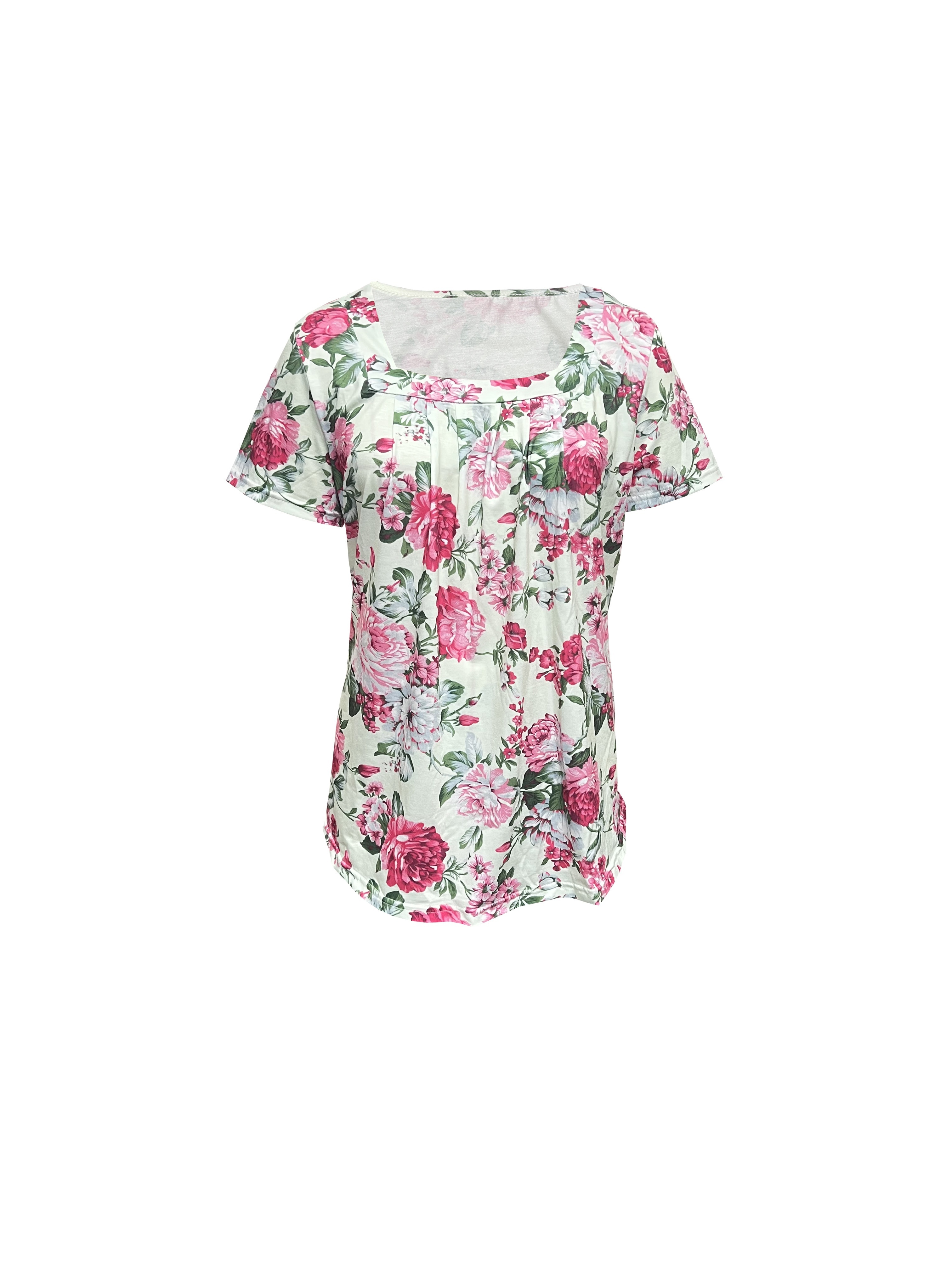 Wipalo Plus Size Floral Handkerchief Cami Top With Tee Sets Short Sleeve Summer T Shirts Women