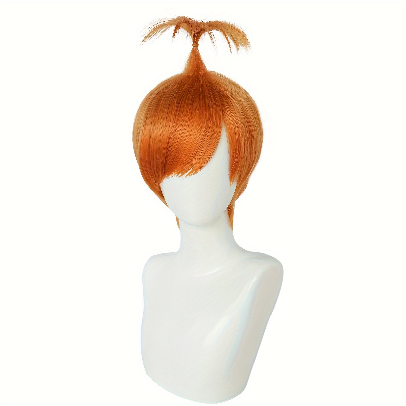 

Synthetic Short Straight Orange Cosplay Wig Cosplay Wig With Bangs For Party Halloween Carnival Comic