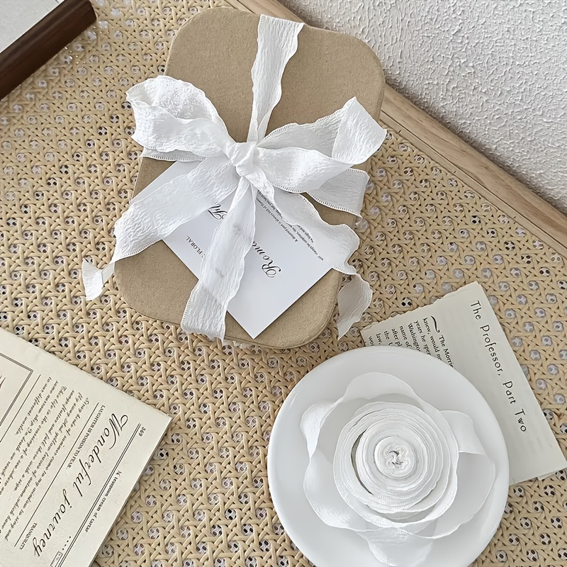 Image of Length 3 Yards-width 2.5cm Wavy Ribbon Gift Bouquet Packaging Bow Clothing, Shoes, Hats And Headdress Decorative Belt- From, Rope, Thread, Belt, Lace, Cloth Technology, Christmas Halloween