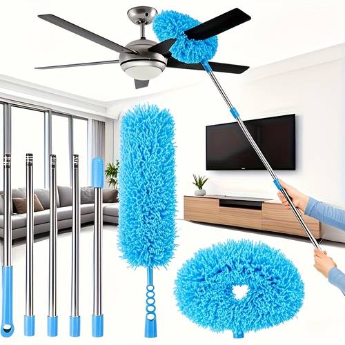 ceiling fan duster with extendable handle 95 105 inches reusable high ceiling dusting tool for furniture bookshelves walls and doors multi purpose cleaning tool no power required