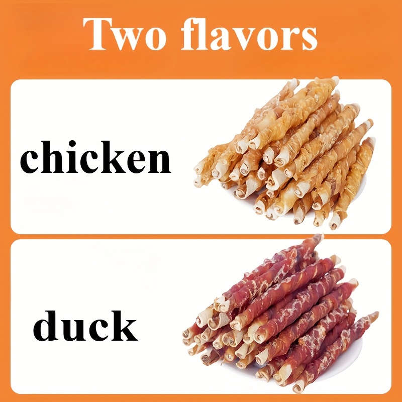duck and cowhide grinding stick wrapped in approximately 3 53oz 100g duck meat teeth cleaning nutrition training rewards dog snacks teeth grinding Product details 3