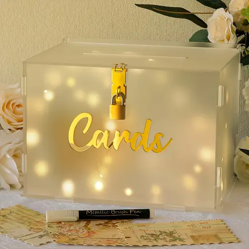 1pc wedding card box diy gift cards boxes for wedding reception for wedding favors wedding ceremony wedding envelope box for thank you cards party graduation baby shower birthday decorations 2025 new years decorations