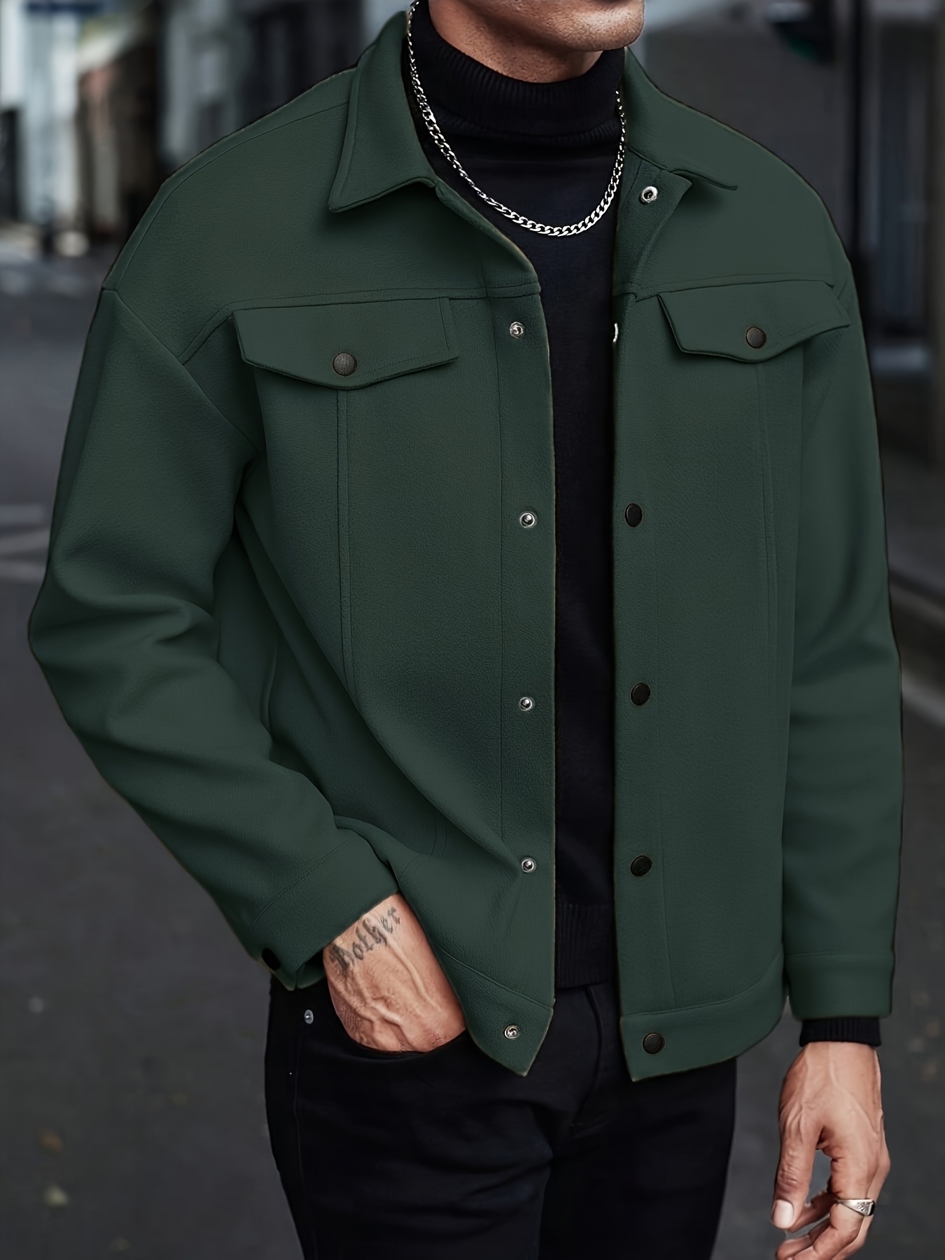 New Cross-Border Trendy Lapel Jacket, Men'S Loose And Versatile, Casual Short Coat, British Style Menswear