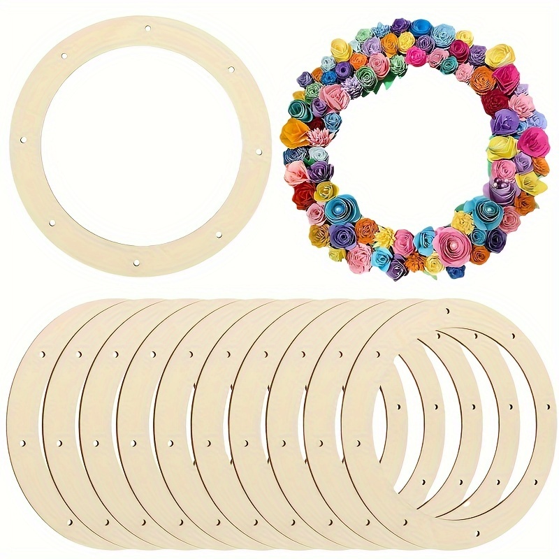 

12- Wooden Wreath - Diy Round Blank For Wreath , Painting, , Decor, And - Wood For Christmas, , And Decorations