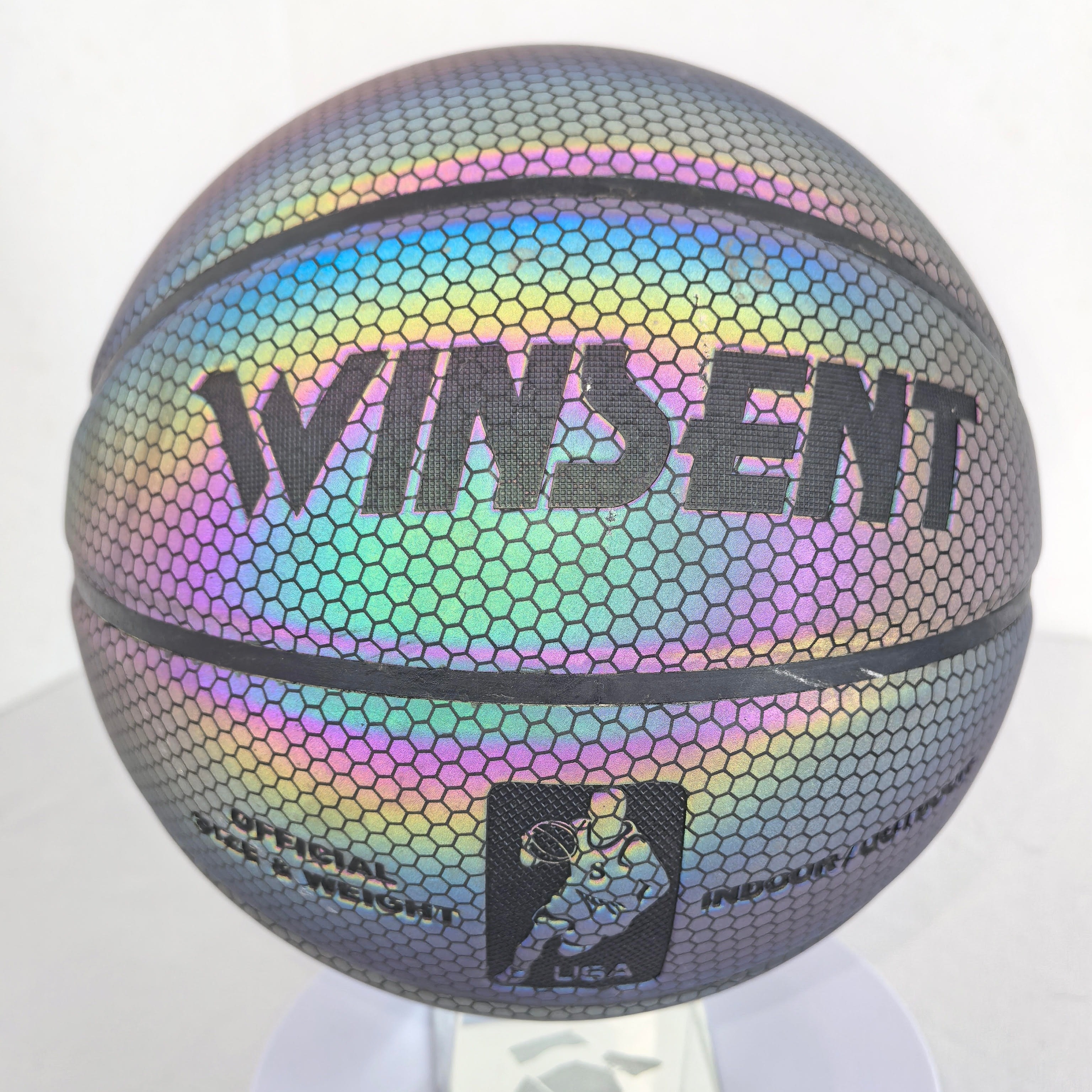 

Winsent Basketball Hexagonal Reflective Fluorescent Basketball Game Basketball