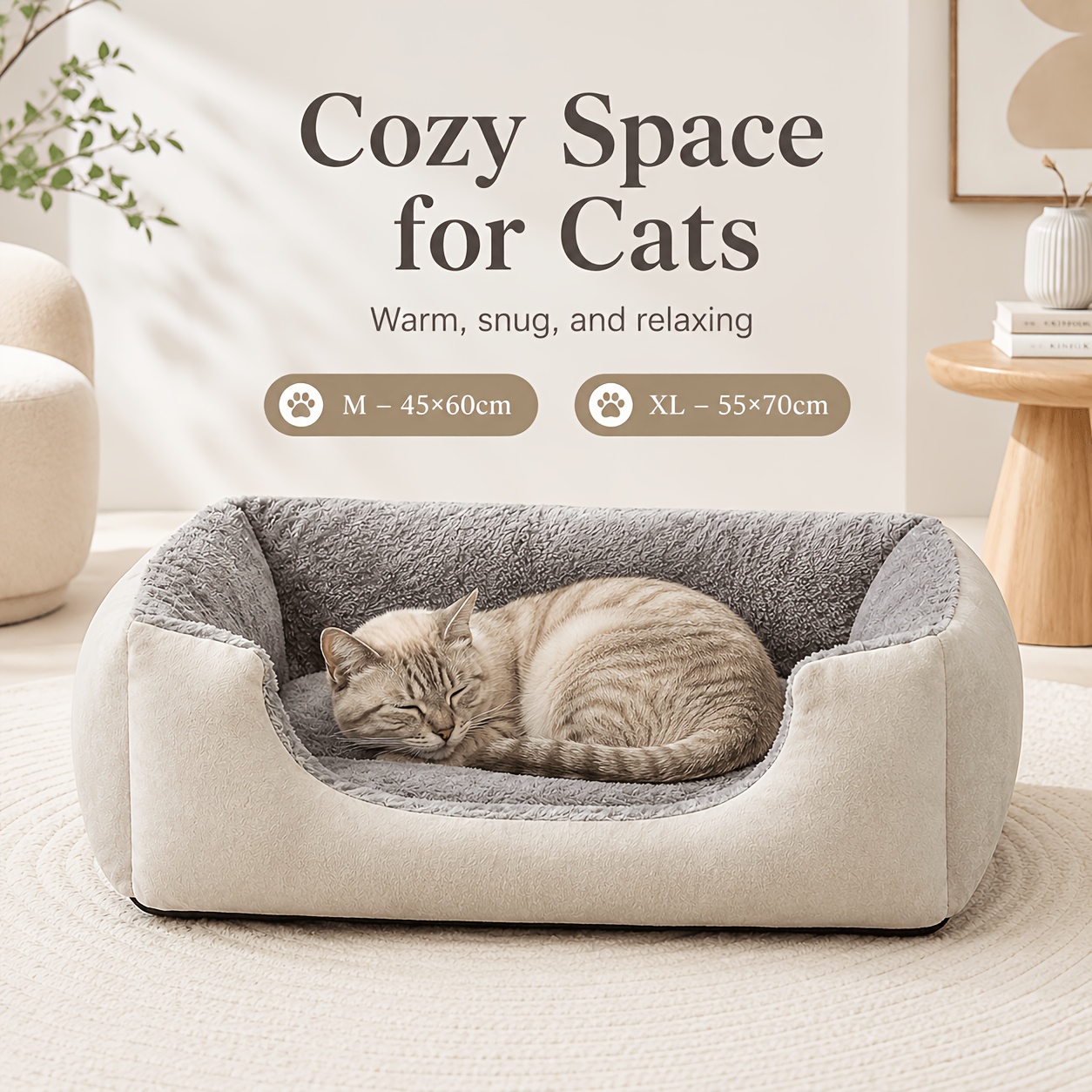 Cozy And Thick Dog Bed with Anti-Static Features, Suitable for Every Season, Designed for Small to Medium Breeds Like Teddy, Offering Moisture Resistance And Breathability for Your Pet'S Comfort at for Home