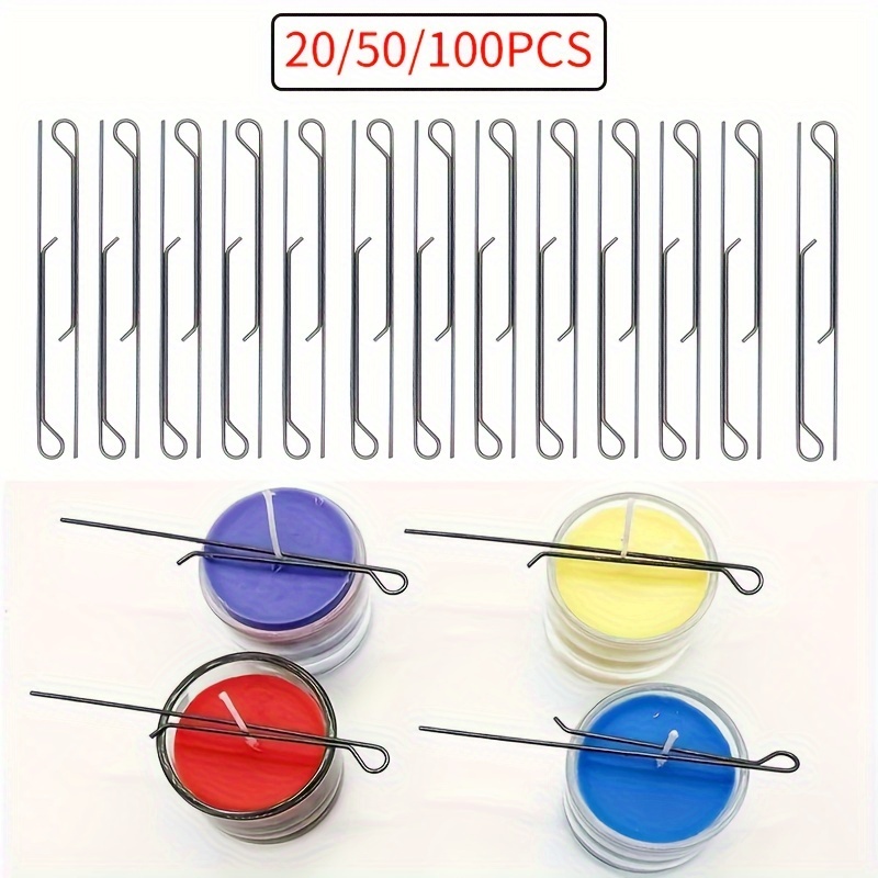 

/100pcs (11cm/4.33inch) High Carbon Steel Candle Wick Holder, Used As A Metal Wick Centering Tool For Candle Making