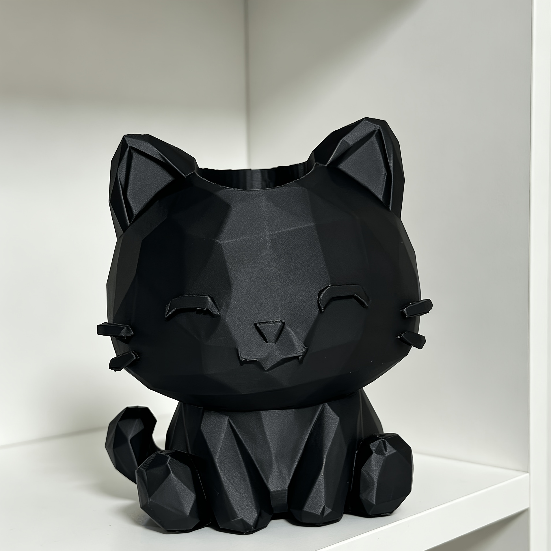 TEMU Black Cat Pen Holder Minimalist, Pen Storage, Desktop And Entrance Decor