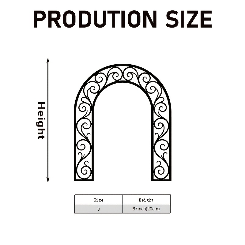TEMU Pannello ad decorativo 2D piatto in ferro battuto, 2D piatto, design a vintage, ornamento da appendere a parete per da giardino, uso interno ed