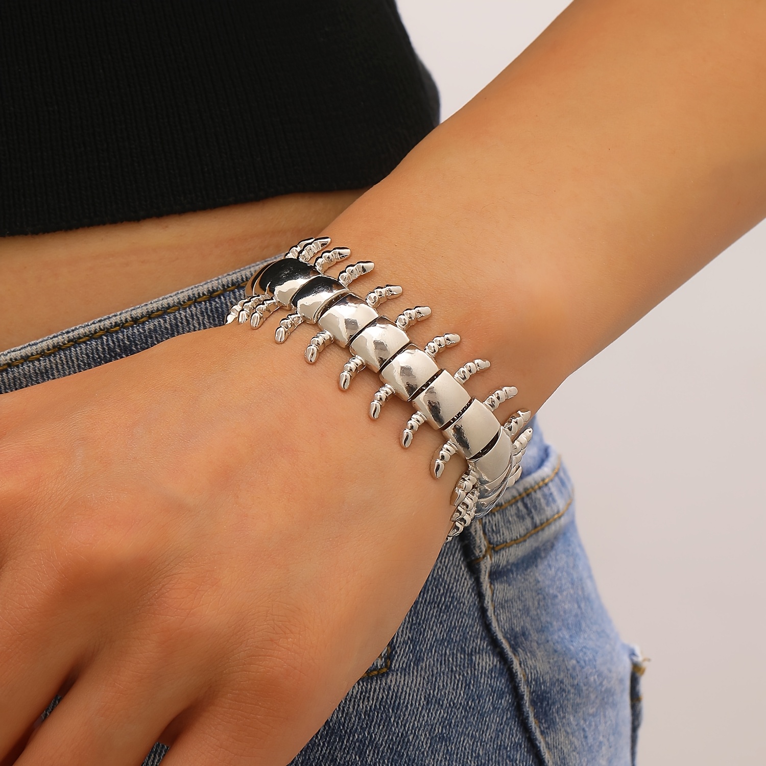 TEMU Pulsera minimalista de estilo punk con diseño de , único y de , adecuada para hombres como para mujeres, que un a , de tendencia y versátil