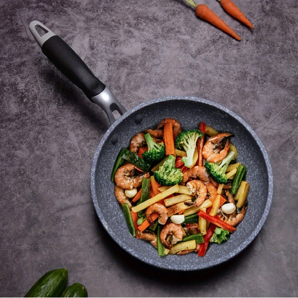 20cm non stick aluminum frying pan versatile for gas induction     with maifan stone coating easy clean details 1