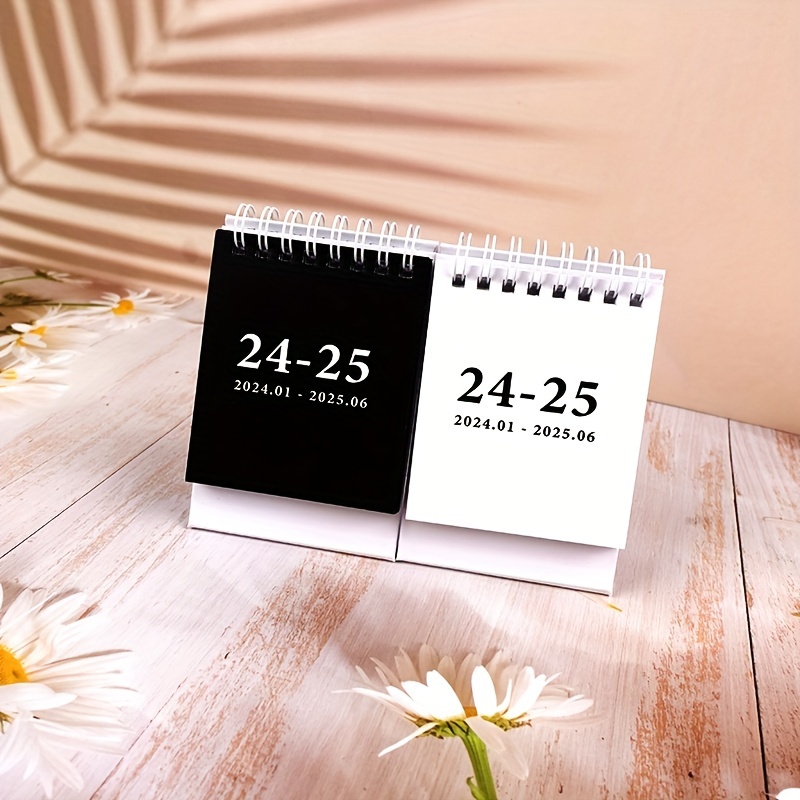 2024 2025 Compact Desk Calendar Sleek Solid Color Monthly Temu Qatar